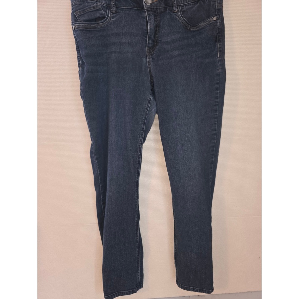 Christopher & Banks Dark Wash Skinny Jeans Womens 12 Indigo Stretch Denim